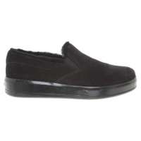 Prada Lambskin sneakers in black