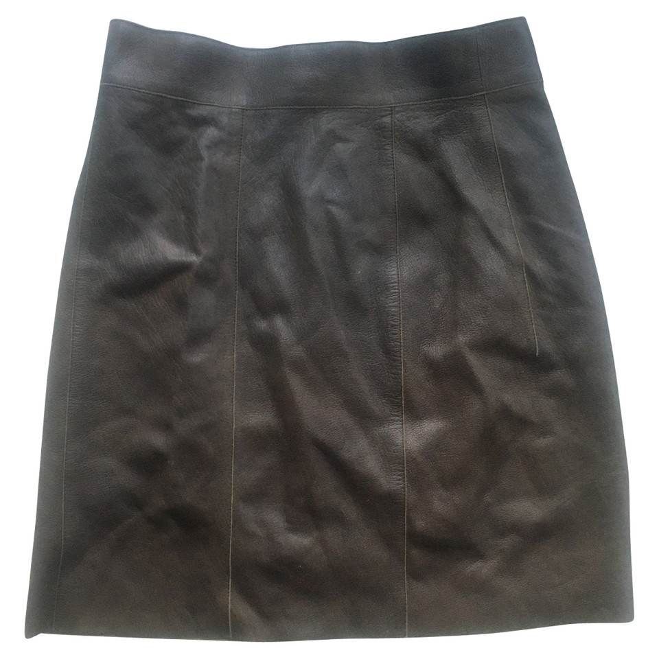 Akris Skirt Leather in Brown