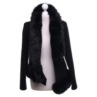 Hussein Chalayan Coat with faux fur trim