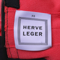 Hervé Léger Robe en noir / rouge