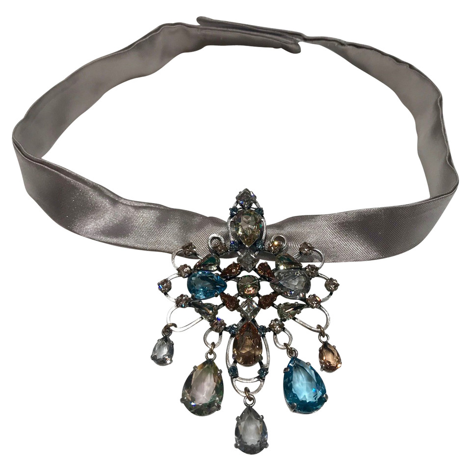 Lanvin Necklace Silvered in Beige