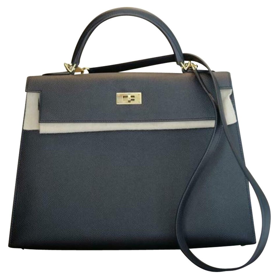 Hermès Kelly Bag 32 Leather in Black