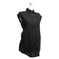 Maison Martin Margiela Short Sleeve Blouse in Black