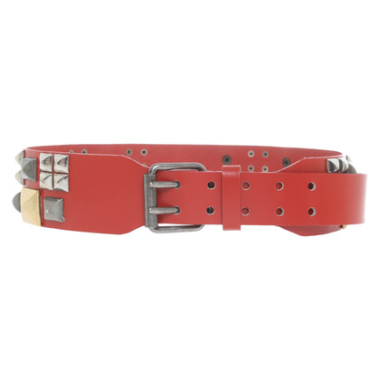 Stefanel Belt Leather in Red