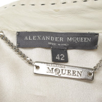 Alexander McQueen Leather jacket in beige