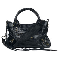 Balenciaga City Bag Leer in Zwart