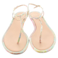 René Caovilla Sandals with gemstones