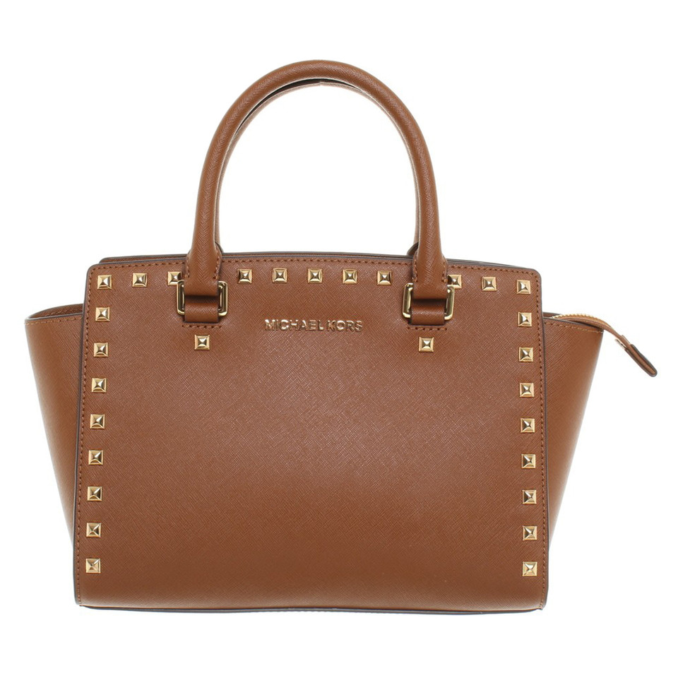 Michael Kors "Selma Studded MD TZ Satchel"