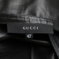 Gucci Rock aus Leder in Schwarz