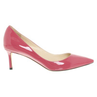 Jimmy Choo Pumps/Peeptoes Lakleer in Roze