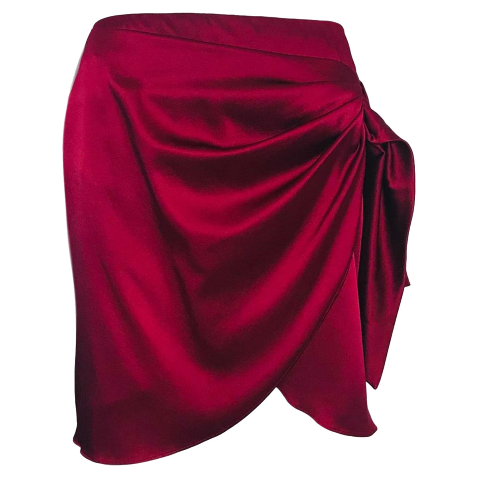 Caroline Constas Skirt Silk in Bordeaux