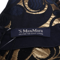 Max Mara top in dark blue / gold