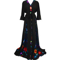 Burberry zijden jurk met bloemenborduurwerk