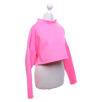 Philipp Plein Cropped sweatshirt in neon pink
