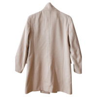 Max Mara Jacke/Mantel aus Wolle in Creme