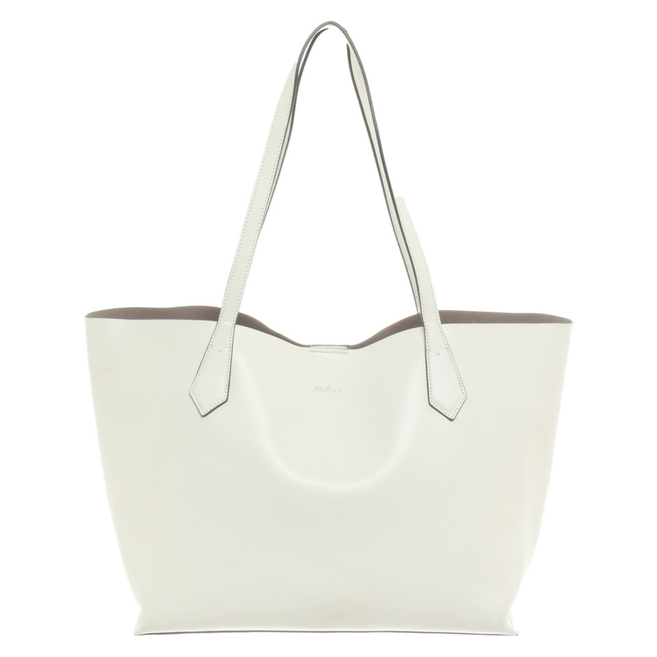 Hogan Shopper Leather in Cream