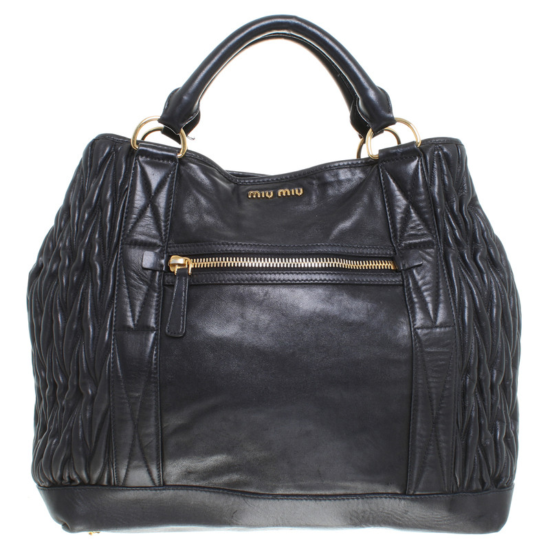 Miu Miu Shopper in Schwarz