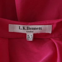 L.K. Bennett fuchsia zijden jurk