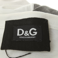 D&G T-shirt in grijs / wit