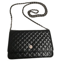 Chanel Wallet on Chain Leer in Zwart