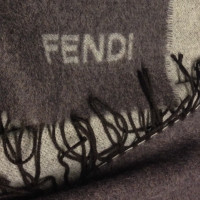 Fendi Scarf with Angora and logo 