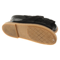 Ganni Sandals Leather in Black