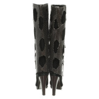 Balmain Stiefel aus Wildleder in Schwarz