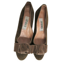 Pollini Pumps/Peeptoes Suède in Bruin