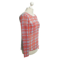 Ella Moss Silk blouse with checked pattern