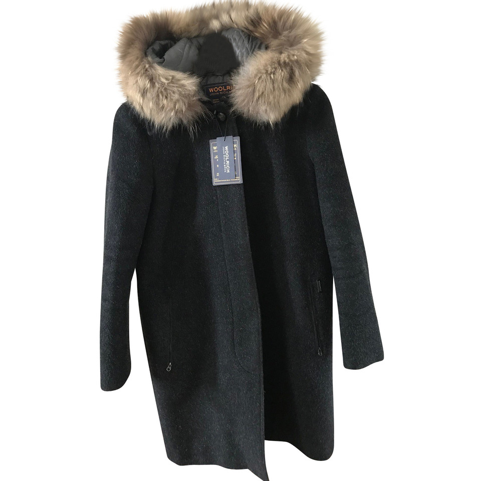 Woolrich Jacket/Coat Wool in Grey
