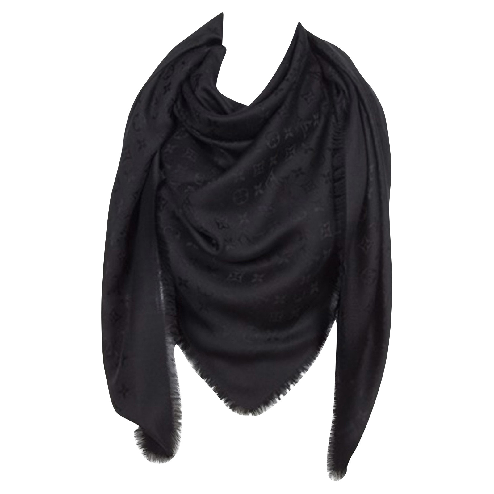 Louis Vuitton Scarf/Shawl in Black - Second Hand Louis Vuitton Scarf/Shawl  in Black buy used for 375€ (7135621)