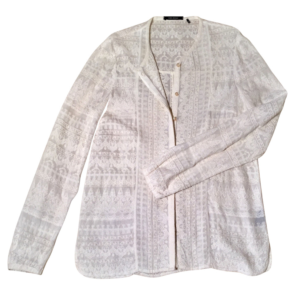 Isabel Marant White blouse with embroidery