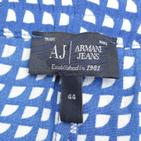 Armani Pantalon en bleu / blanc