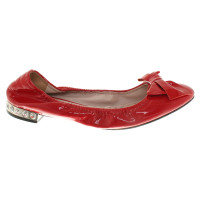 Miu Miu Patent leather ballerinas in red