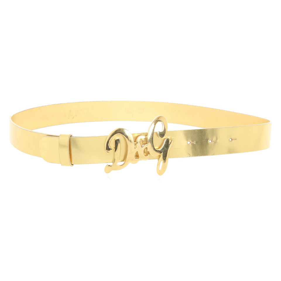 D&G Belt Leather in Gold