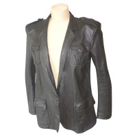 Balmain Blazer Leather in Black