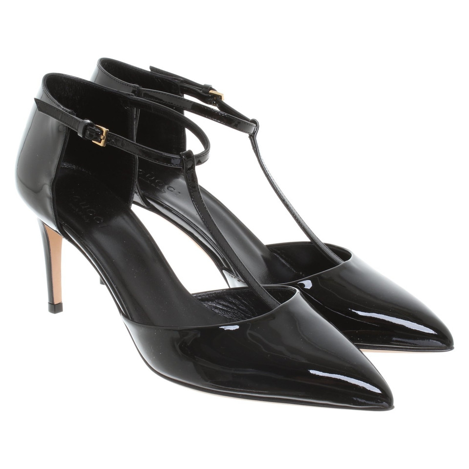 Gucci Lacklederpumps in Schwarz