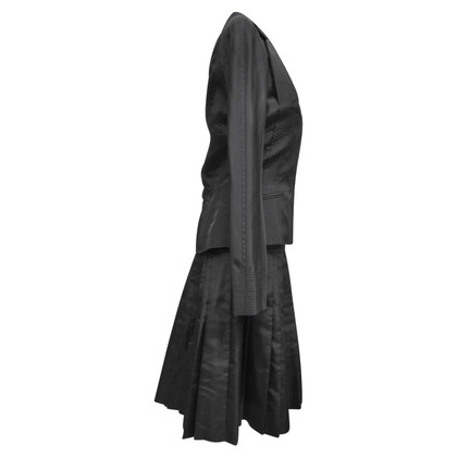 Christian Dior Zijden kostuum met geplooide rok