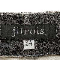 Jitrois Pantalon en cuir gris