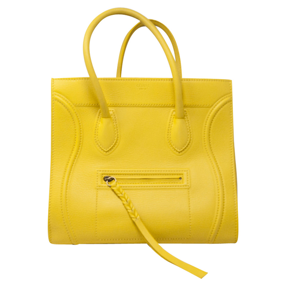 Céline Phantom Luggage in Pelle in Giallo