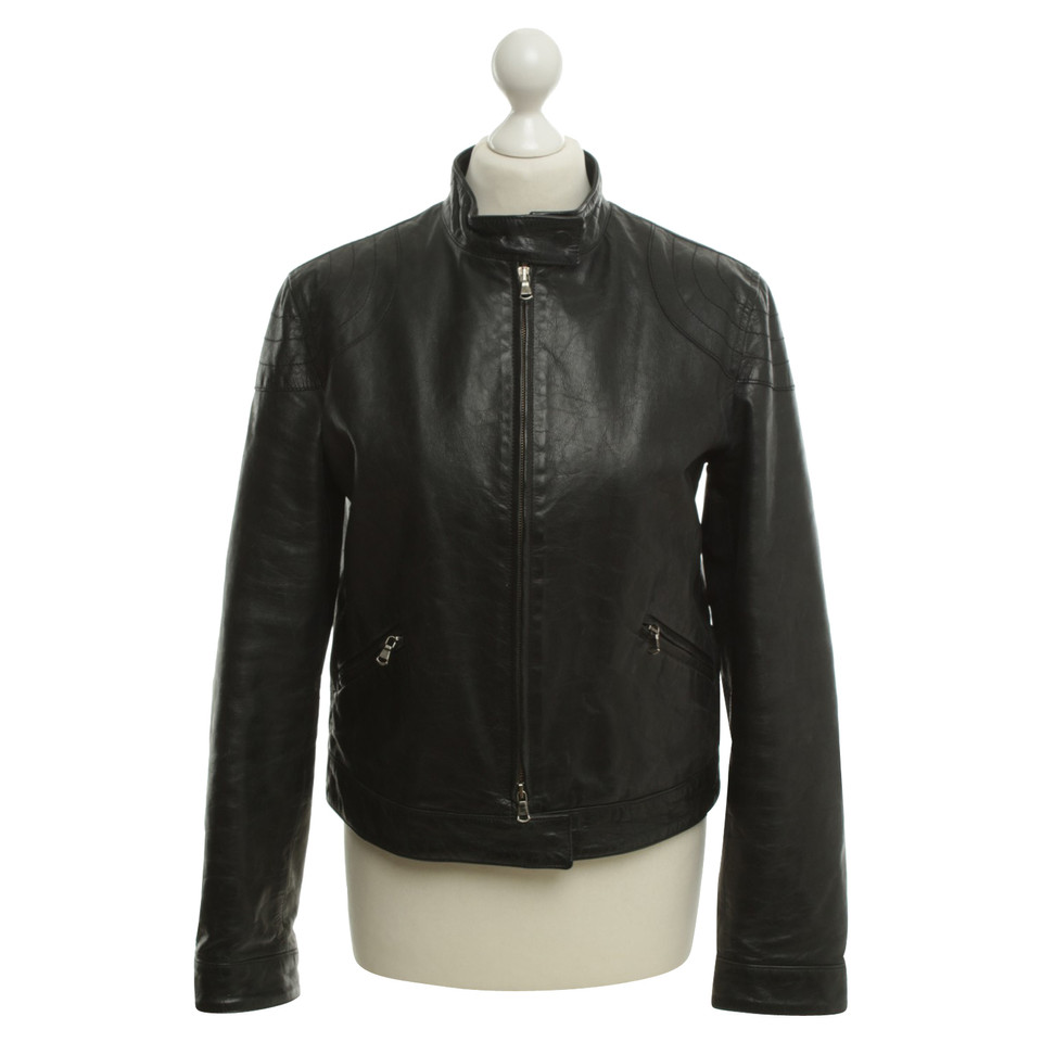 Armani Jeans Leather jacket in black