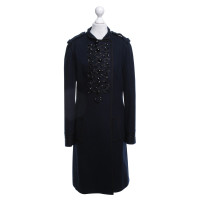 Moschino cappotto lungo in blu navy