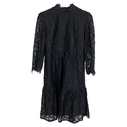 Sézane Kleid aus Baumwolle in Schwarz