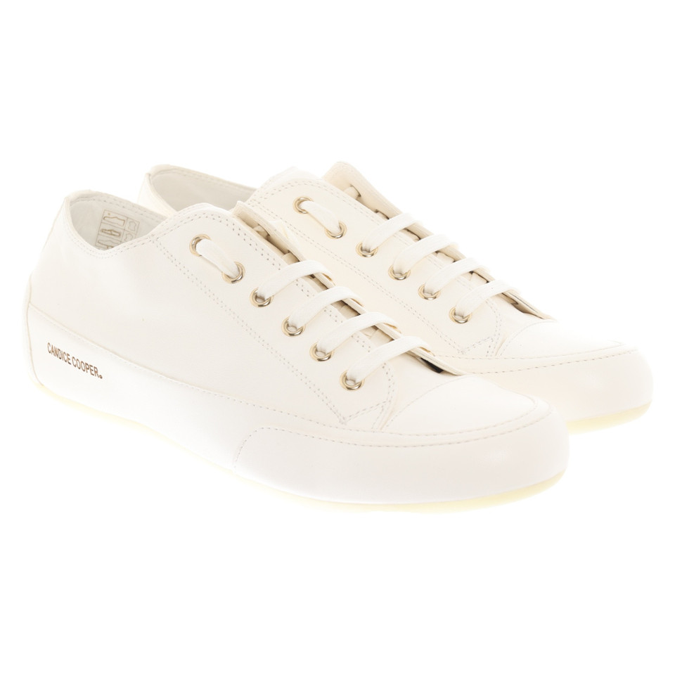 Candice Cooper Sneaker in Pelle in Bianco