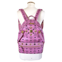 Mcm Backpack Canvas in Pink