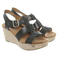 Clarks Wedges Leather in Black