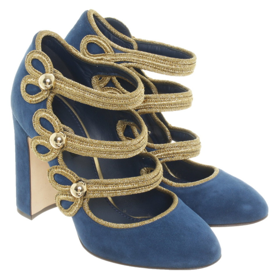 Dolce & Gabbana Pumps/Peeptoes en Daim en Bleu