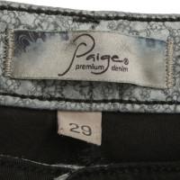 Paige Jeans Cargobroeken optica zwart