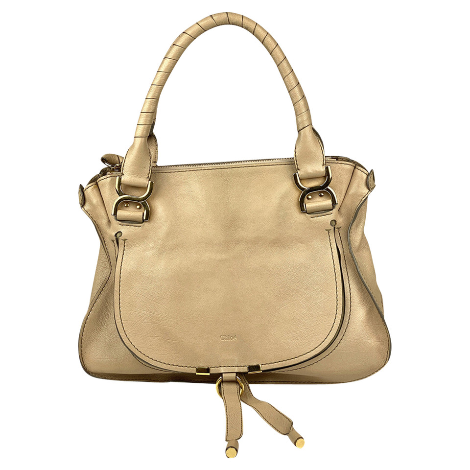 Chloé Marcie Bag aus Leder in Beige