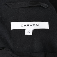 Carven Jas/Mantel Wol in Zwart